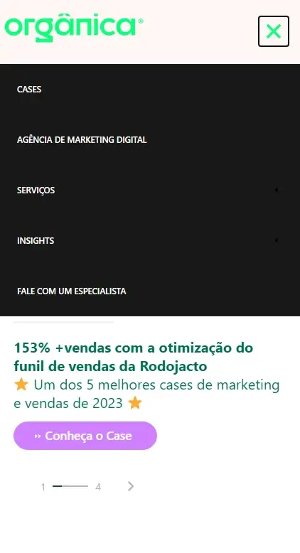 Imagem de um case de sucesso em marketing digital destacando 153% de aumento nas vendas com a otimização do funil de vendas da Rodojacto, 2023.