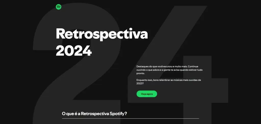 Interface do Spotify Wrapped